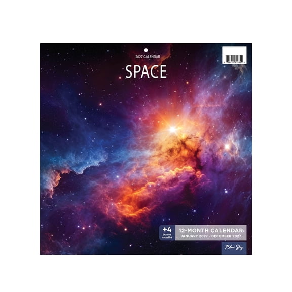 Blue Sky Monthly Stapled Calendar 12" x 12" Space (Jan 2027 - Dec 2027)