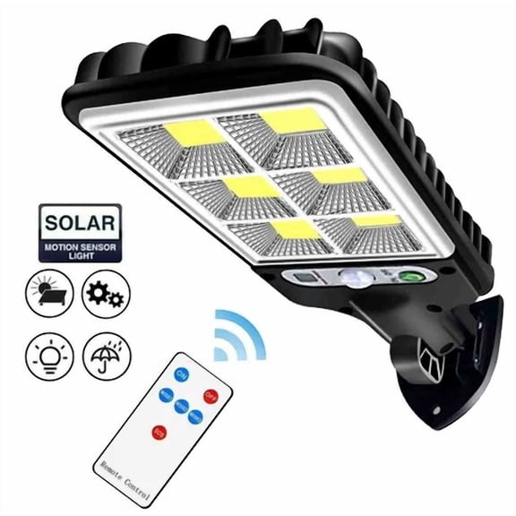 PURELY- Remote Led Solar Street Light Security Flood Lamp Motion Sensor Outdoor Wall
