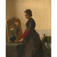 thumbnail image 3 of Christoffel Bisschop 20x24 Black Modern Framed Museum Art Print Titled - The Bride's Sister (1848-1862), 3 of 5