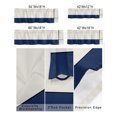 thumbnail image 3 of Kitchen Cafe Valance Curtain for Small Windows,Navy Blue White Color Block Patchwork Rod Pocket Short Valances Modern Geometric Art Window Treatment Panel for Living Room/Bedroom/Bathroom,42x12in, 3 of 9