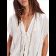 thumbnail image 1 of Camisas de Verano para Mujer, con Cuello en V, Lazo y Abertura Frontal, Blusas Extragrandes con Botones, Blusas Casuales de Corta con Ribete de Encaje. L, 1 of 10