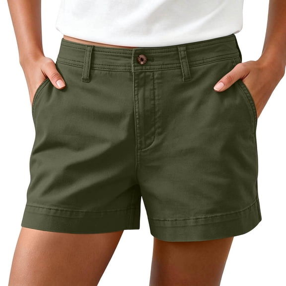 OGLCCG Womens Shorts High Waisted Button Wide Leg Beach Shorts for Women Lightweight Cute Dressy Lounge Shorts with Pockets
