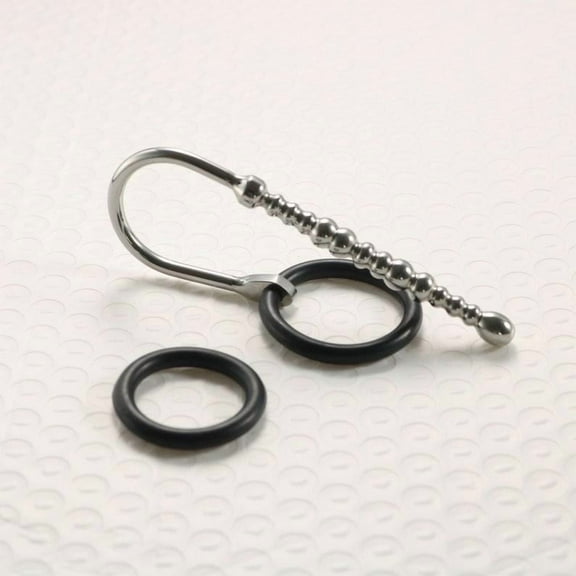 Soft Black Ring Steel Silver Beads Massager Personal Massage Wand