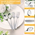 thumbnail image 4 of Tcwhniev Kids Silverware, 10 Pieces Toddler Utensils, Stainless Steel Kids Spoons and Forks, Childrens Cutlery Set for Home Preschools, 5 x Kid Spoons, 5 x Children Forks, 4 of 7