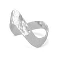 thumbnail image 2 of Wave Hammered Ring Sterling Silver with V Design, 2 of 3