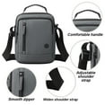 thumbnail image 3 of Hukapapa Nuevo Bolso de Hombro bolso cruzado de mano informal de moda de gran capacidad para hombres al aire libre gris, 3 of 6