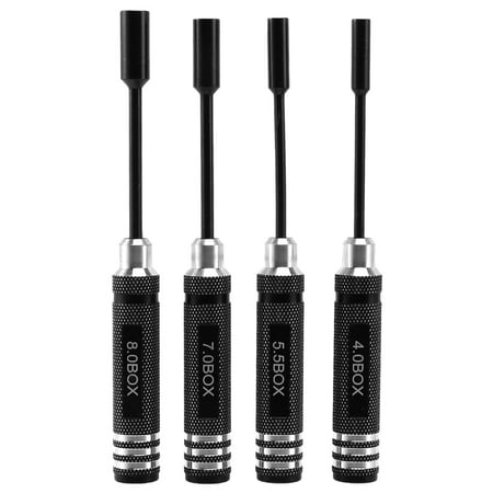 

4Pcs Hex Nut Drivers Screw Driver Tools Kit Set for RC Helicopter RC Boat Rc Metal 4.0/5.5/7.0/8.0mm Screwdrivers