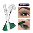 thumbnail image 2 of 2-in-1 Glitter & Matte Colored Mascara,Dual End Long Lasting Curling Mascara,Waterproof Volumizing Lash Defining Makeup for Party Festival Daily Use(Green 10g), 2 of 4