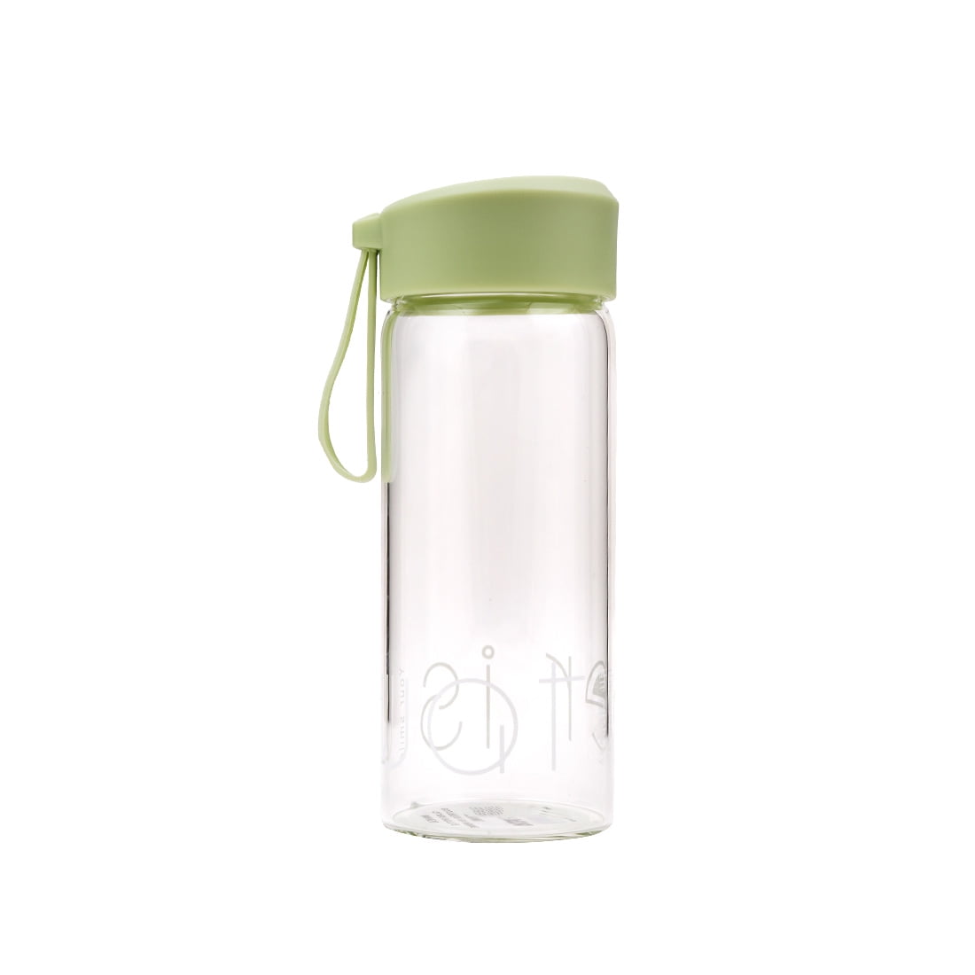 MINISO Glass Water Bottle 10oz with Silicone Handle, High Borosilicate