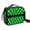 Green and Black, variant on Black and White Checkered Pattern Insulated Lunch Bag with Shoulder Strap and Bottle Holder,Bento School Lunch Bag Box,11x9.5x3.5 Inches