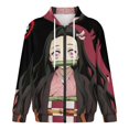 thumbnail image 4 of Kamado Nezuko Jacket Casual Oversized Hoodie Stylish Zipper Hooded Sweatshirt Warm Loose Outerwear 4XL, 4 of 8