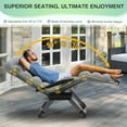 thumbnail image 6 of PNKKODW 33" XXL Zero Gravity Chair, Lounge with Removable Cushion & Headrest, Reclining Camping Chair with Upgraded Lock, Footrest, for Indoor/Outdoor, Gray, 6 of 8