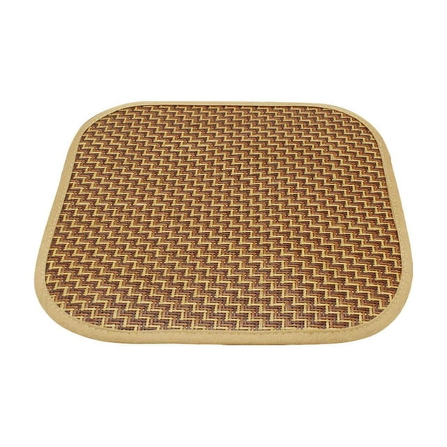 Summer Pet Mat for Dogs and Cats Breathable Rattan Weave Design Comfortable Sleeping Pad Indoor Use Reversible Cushion Bed