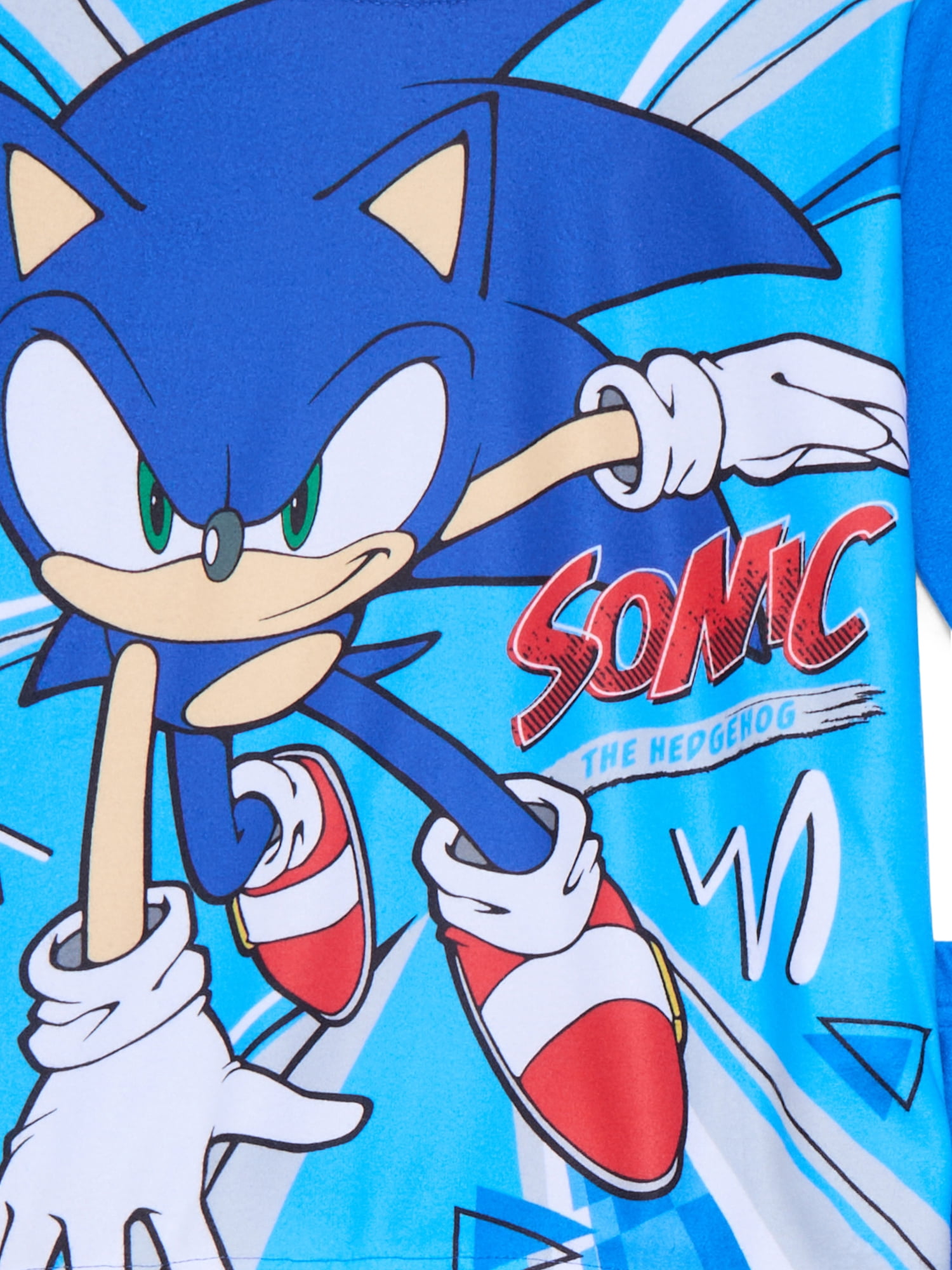 Sonic the Hedgehog Boys Long Sleeve Top and Pants, 2-Piece Pajama Set, Sizes 4-12