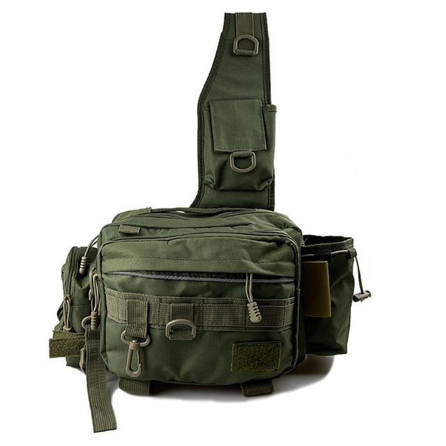 Btafrte Pesca Aparejos Pesca Con Múltiples Bolsillos Cruzada Impermeable (verde)