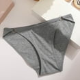 thumbnail image 2 of Bpmpbo Fashion Women G-strings Low Waisted Sexy Panties Solid Color Ring Splicing Together Briefs Breathable Ribbed Underwear Thongs 2025 Clearance, 2 of 3