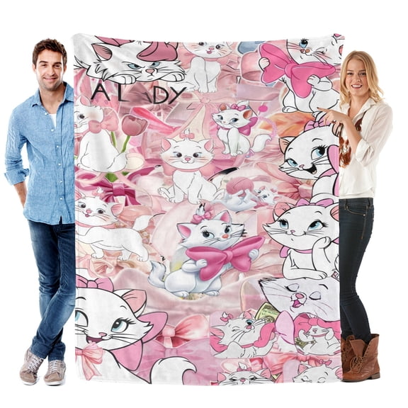 Throw Blanket for Marie Cat Bed Couch Soft Warm Flannel Blanket for Kids Boys Girls Gifts Home Decor 30x40 Inch