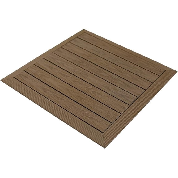 NewTechWood Naturale Bath Tile Mat 24" x 24" (Peruvian Teak)