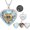 Two Tone Sunflower (2 Pictures), variant on SOULMEET Personalized Sunflower Heart Locket Necklace That Holds Up to 3 Pictures with 100 Languages I Love You Projection Stone, Memorial Moonstone Sunflower Photo Locket Custom Gift for His Her