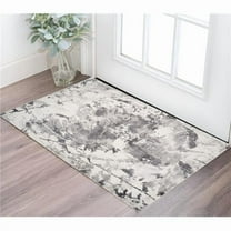 HomeRoots 571151 2 x 3 ft. Ivory & Gray Abstract Rectangle Area Rug