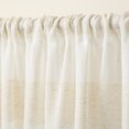 thumbnail image 5 of TOWN & COUNTRY BASICS Pax Semi-Sheer Stripe, Light Filtering Indoor Curtains 2-Pack Linen/White, 50"x84", 5 of 10