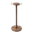 thumbnail image 2 of Soporte de exhibición de joyería Fernando Organizador de pie de madera 12 ganchos Oscuro, 2 of 8