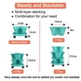 thumbnail image 4 of DUNCHATY 2PC 6-Tier Stackable Vertical Planter Gardening System for Succulents Indoor and Outdoor, Herbs, Veggies, Create Your Green Oasis on Patios, Balconies, Countertops, Teal, 4 of 5