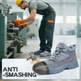 thumbnail image 2 of LAoutun Steel Toe Shoes for Men Lightweight Work Boots Comfortable Safety Boots Industrial Shoe, 2 of 6