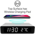 thumbnail image 2 of Digital Alarm Clock with Wireless Charging Station, 5W Wireless Charger with Temperature Display Compatible for Android and iOS, 2 of 5