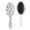White-144, variant on Rustic Sunflower and Wildflowers Hair Brush, Vintage Boho Chic Detangler with Artistic Watercolor Floral Pattern