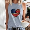thumbnail image 2 of IROINNID Patriotic Shirts for Women Round Neck Tank Summer Casual Tops Regular Vest Tops Sleeveless Tops July 4th, 2 of 5