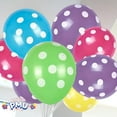 thumbnail image 3 of PMU 100 Pcs 11 Inch colorful Polka Dot Balloons assortment for Birthdays, Engagements, Weddings Christmas Anniversaries, Baby Showers & Party Backdrop Favors - Supplies Pkg/100, 3 of 7