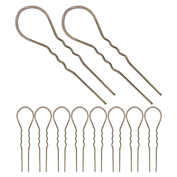 LEORX 10pcs Hair Clips U Shaped Pins for Women Special Occasions Ancient Bronze
