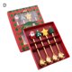 thumbnail image 4 of Juego de cubiertos navideños Gardenne, cucharas y tenedores navideños, vajilla navideña, cabezal de acero inoxidable de superficie lisa, cubiertos decorativos navideños (20 piezas), 4 of 8