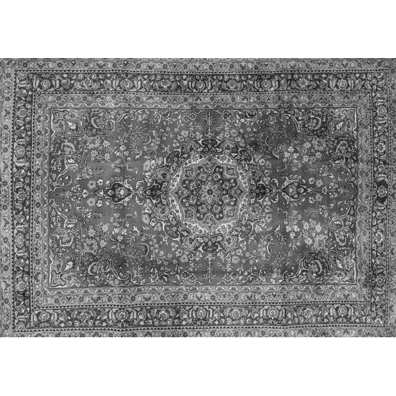 Ahgly Company Indoor Rectangle Medallion Gray Traditional Area Rugs, 2' x 5'