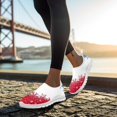 thumbnail image 5 of Whosucclay Christmas Snowflakes Women's Slip-on Sneakers,Running and Fitness Shoes,Breathable Mesh Sneakers Footwear Easy to Clean Non-Slip EVA Sold Travel Shoes, 5 of 6