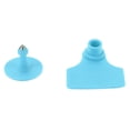 thumbnail image 3 of Juego de 100 etiquetas de plástico para identificación de ganado, en blanco, para ovejas, ganado vacuno, cerdos y animales de granja. Azul., 3 of 14