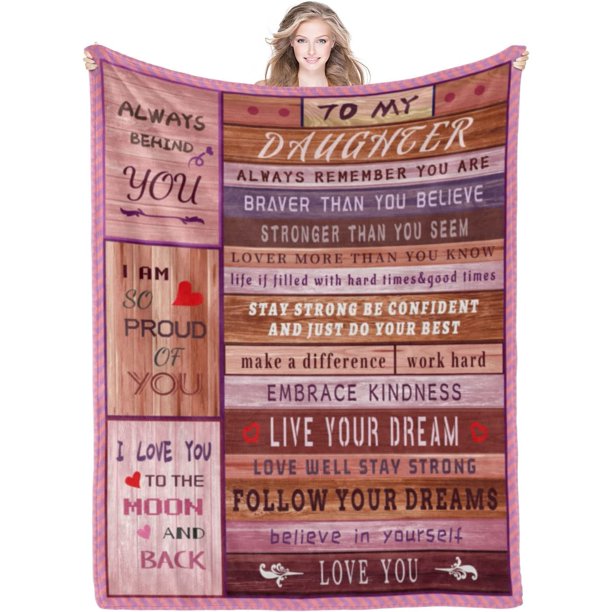 Daughter Blanket Gift from Mom Dad Soft Fleece Throw Blanket Birthday