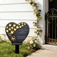 thumbnail image 5 of QuanTara Memorial Garden Plaques Set of 2, 7.87x5.91in Acrylic Heart Shaped Outdoor Plaque with Ground Stake, Butterfly Design for Yard, Lawn, Pet or Family Remembrance Decor, 5 of 6