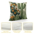 thumbnail image 4 of Shiartex Cactus Pillow Covers Decorative Green Succulent Cactus and Orange Flowers Square Pillow Case for Men/Women Light Green and Orange, 4 of 5