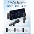 thumbnail image 2 of Paquete de 2 micrófonos inalámbricos con solapa Lavalier para iPhone/Android, 2 of 8