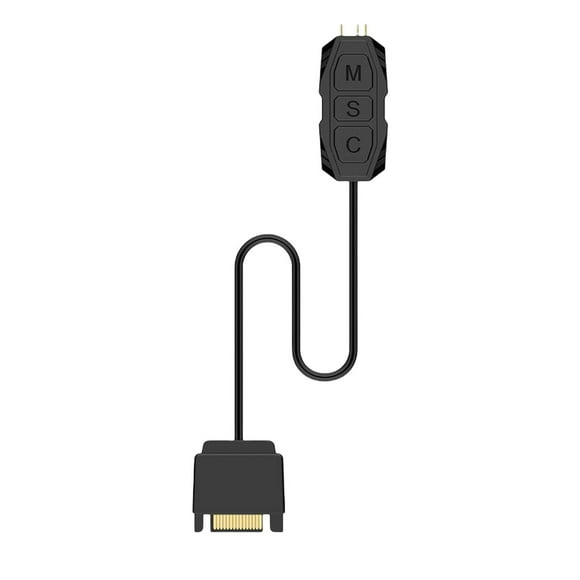 Controlador ARGB perfecl interruptor de 5V 3 agujas Mini USB negro