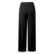 thumbnail image 5 of Pantalones palazzo anchos de color liso para mujer: cintura alta con cinturilla elástica, poliéster y spandex, pantalones largos informales con bolsillos laterales., 5 of 5