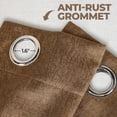 thumbnail image 3 of Superior Senna Blackout Curtains, Grommet Header, Set of 2, 42" x 108", Brown, 3 of 10