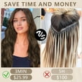thumbnail image 5 of Clip in Long Wavy Synthetic Hair Extension 24 Inch Chestnut Brown 4PCS Thick Hairpieces Fiber Double Weft Hair for Women, 5 of 7