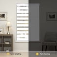 thumbnail image 4 of AOSKY Zebra Blinds Windows Roller Shades for Window Zebra Blinds for Windows Cordless Shades and Blinds Room Darkening Shades for Home, Office（W30 X H72, White), 4 of 7