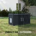 thumbnail image 5 of Decksplore Weatherproof Cat Litter Box Enclosure, Multi-Functional Double Door Cat Cabinet, Hidden Litter Box Furniture for Indoor/Outdoor Use, Black, 31.9”L x 16.4”W x 17.9”H, 5 of 7