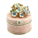 thumbnail image 1 of Caja de joyería pequeña Yinane Con flores decorativas rosa, 1 of 5