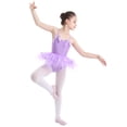 thumbnail image 3 of HULIJA Little Kids Girl Camisole Ballet Dance Tutu Dress Gymnastics Skirted Leotard Ballerina Lavender 4T, 3 of 8