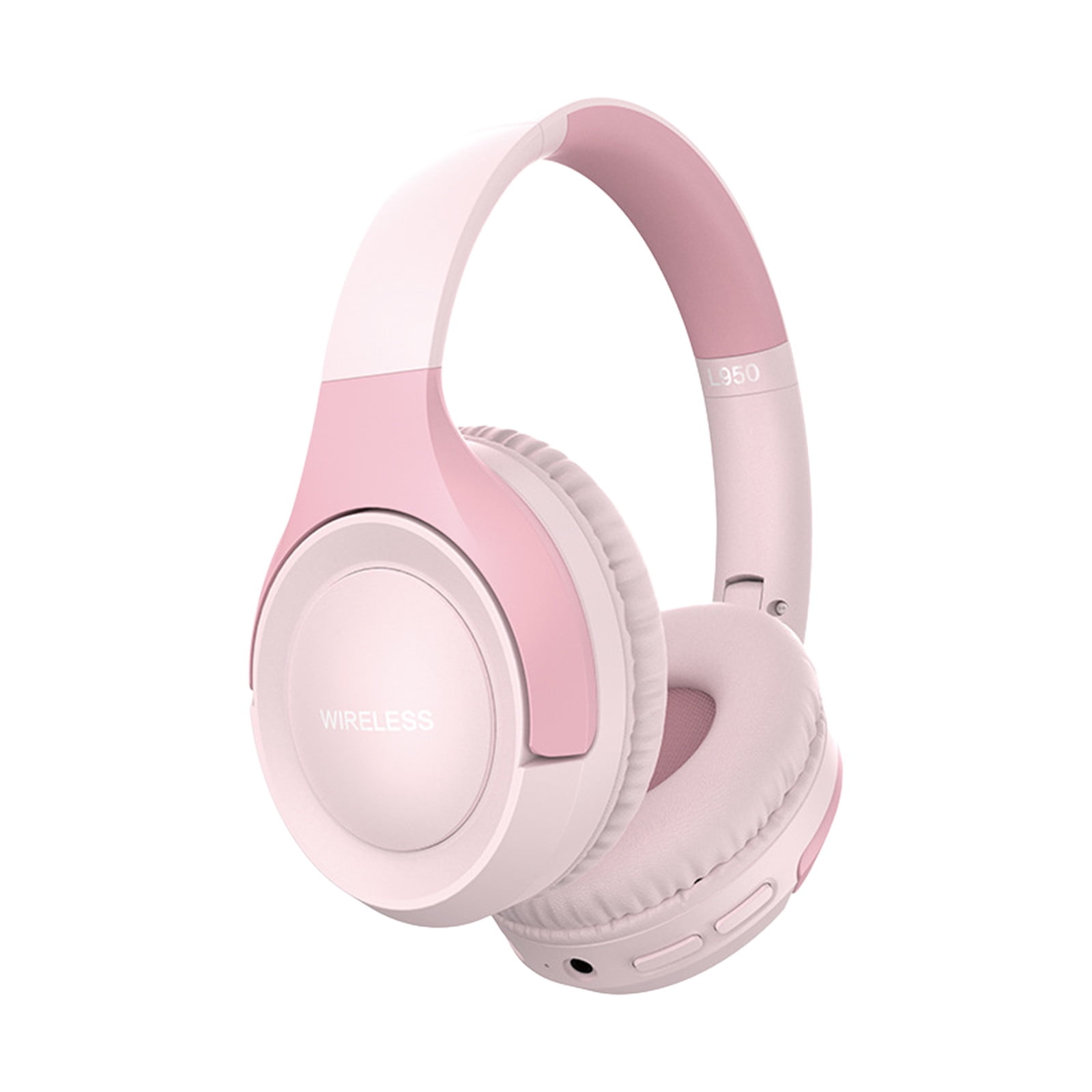 Bluetooth Headphones Over Ear, 6S Wireless Headphones Wired with 6 EQ Modes, 40 Hours Playtime Foldable HiFi Stereo Headset with Microphone, FM/TF for Cellphone/PC/Work,Pink